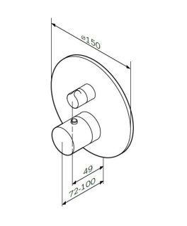 Смеситель Like F8075600 для душа встраиваемый с термостатом